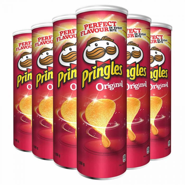 Pringles Original Flavour Potato Crisps Chips Snack Can Tubes - Pack of ...